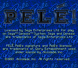 Pele! (USA, Europe) Title Screen